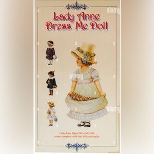 New Lady Anne Dress Me Paper Doll Suffolk MLP 1989 England VTG Stockholms Leksac